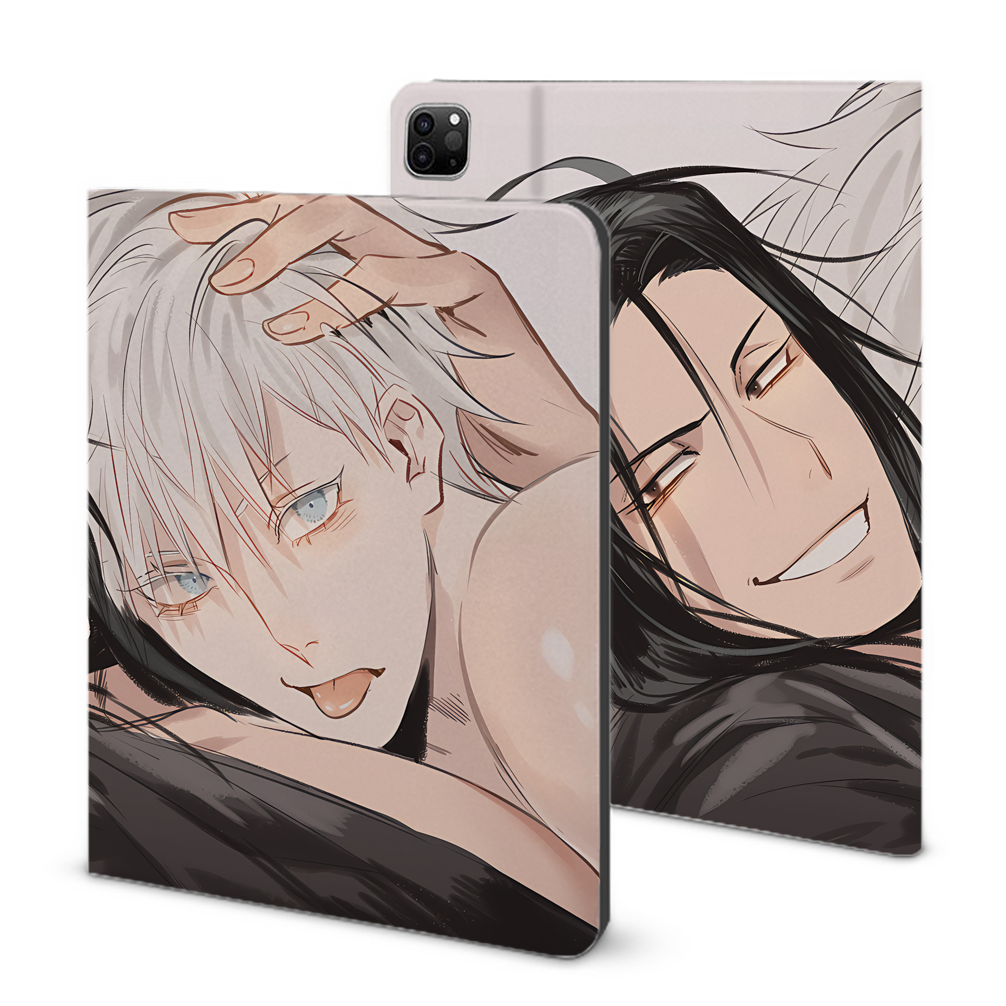 （画像用） 呪術廻戦 Jujutsu Kaisen IPad ケース ブック型 PUレザー TPU 耐衝撃 軽量 薄型 ペン収納なし 全面保護 IPad 各モデル対応